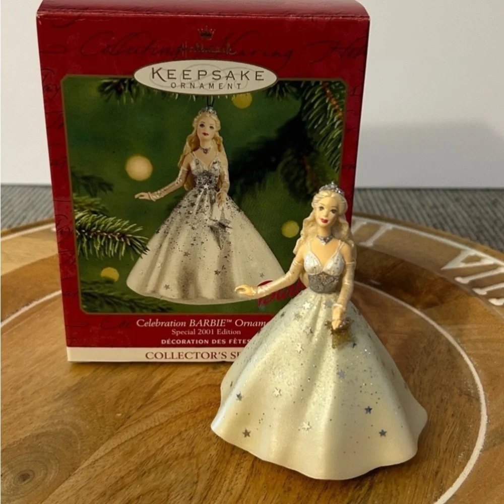 Hallmark Keepsake Celebration Barbie Christmas tree Ornament 2001